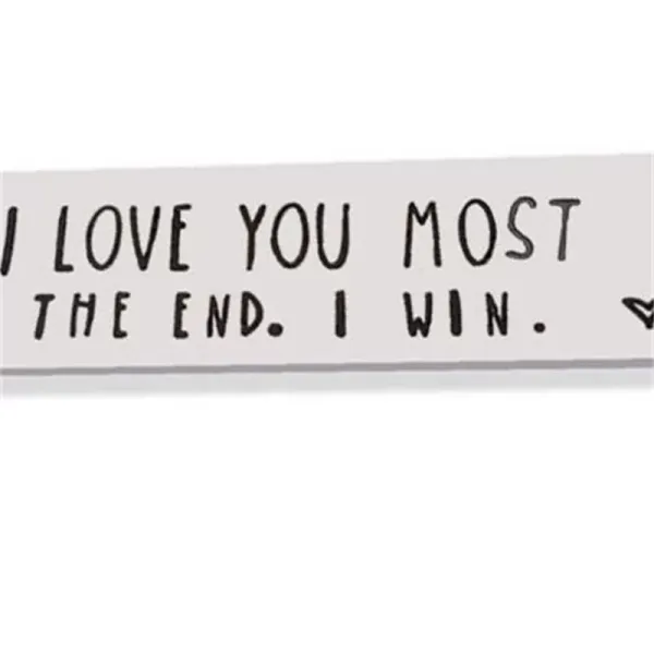 Keyrings Stainless Steel I Love You Most More The End I Win Couples Keychain Metal Key Holders Party Favor