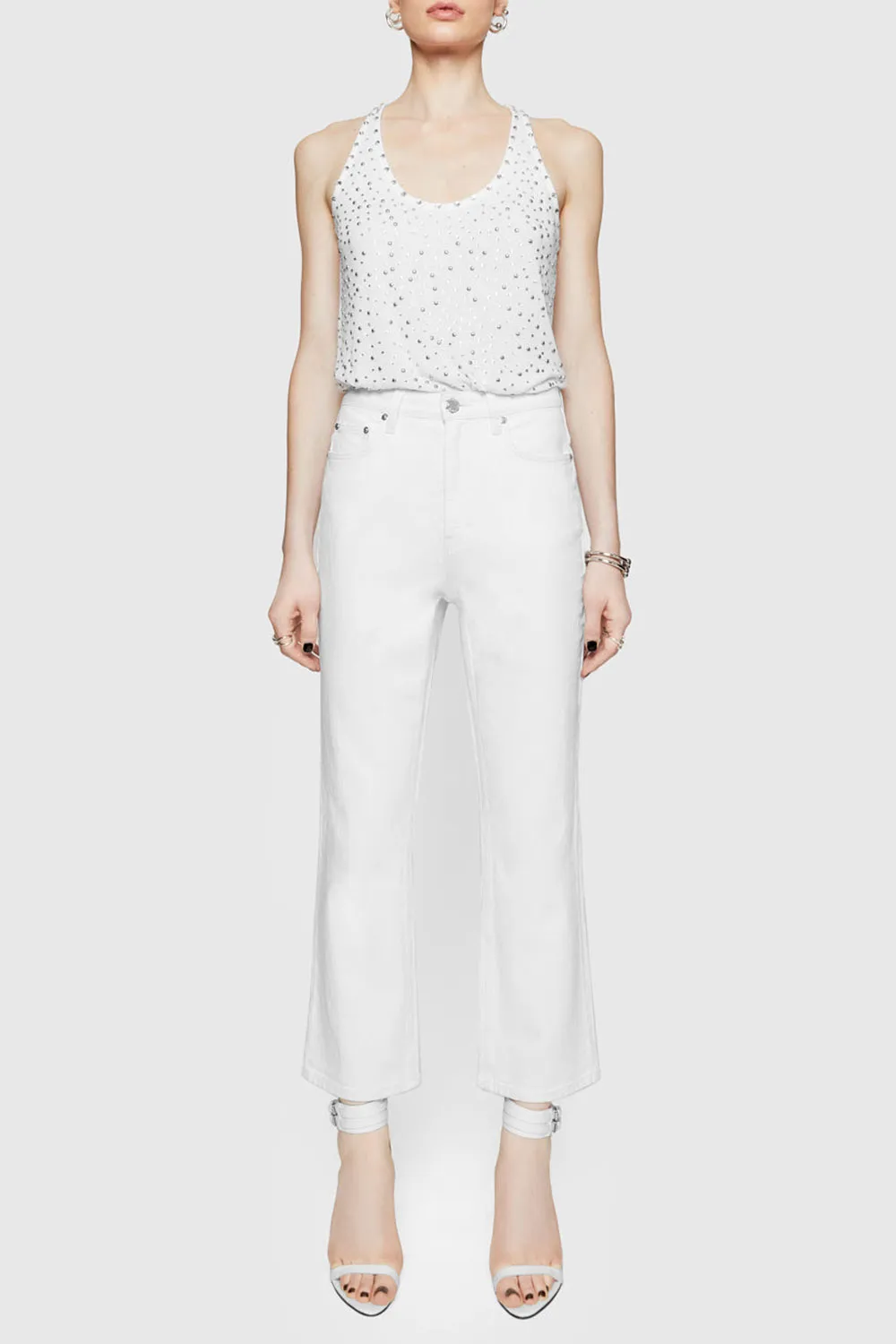 White Cotton And Linen Pants