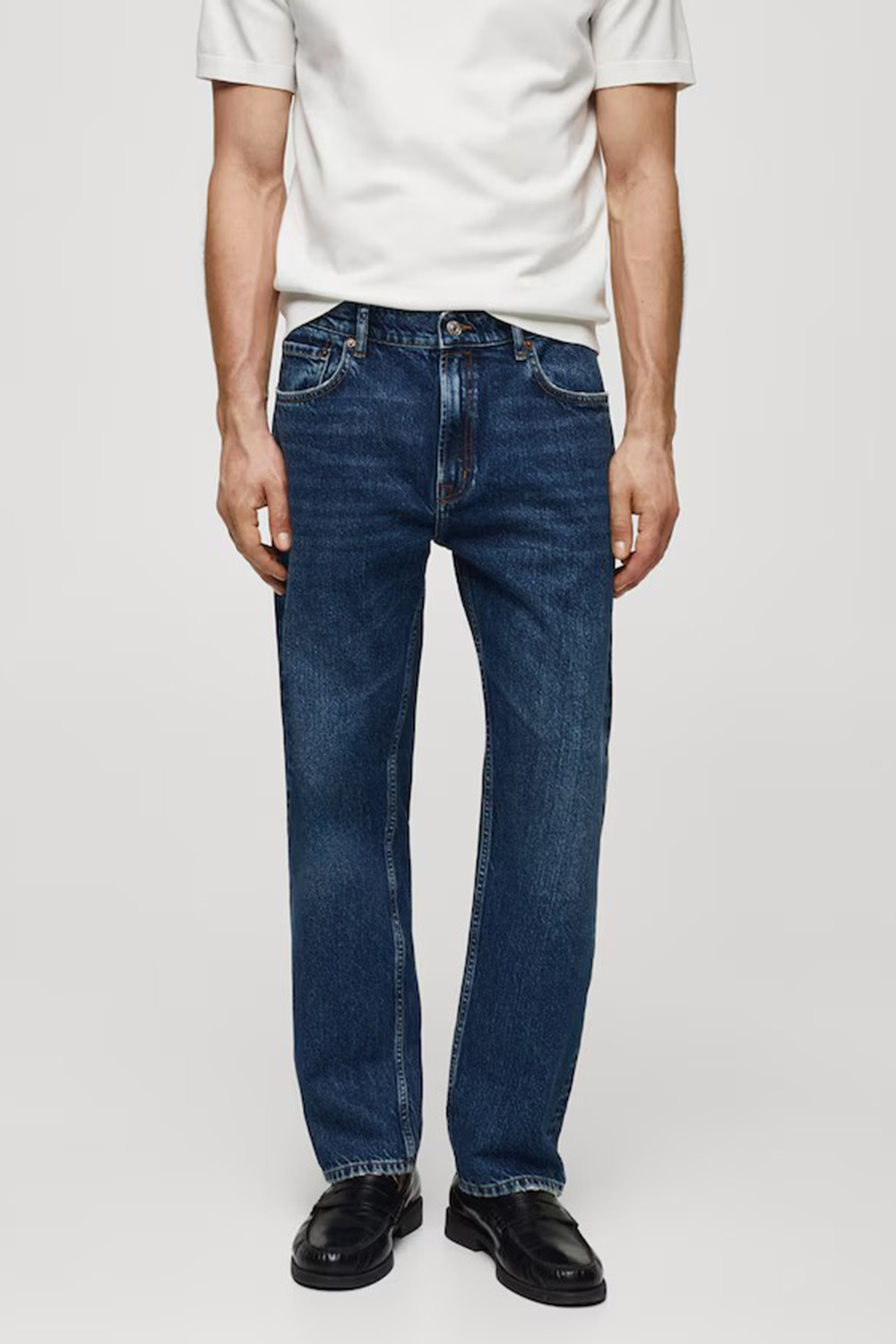 Regular fit dark wash jeans