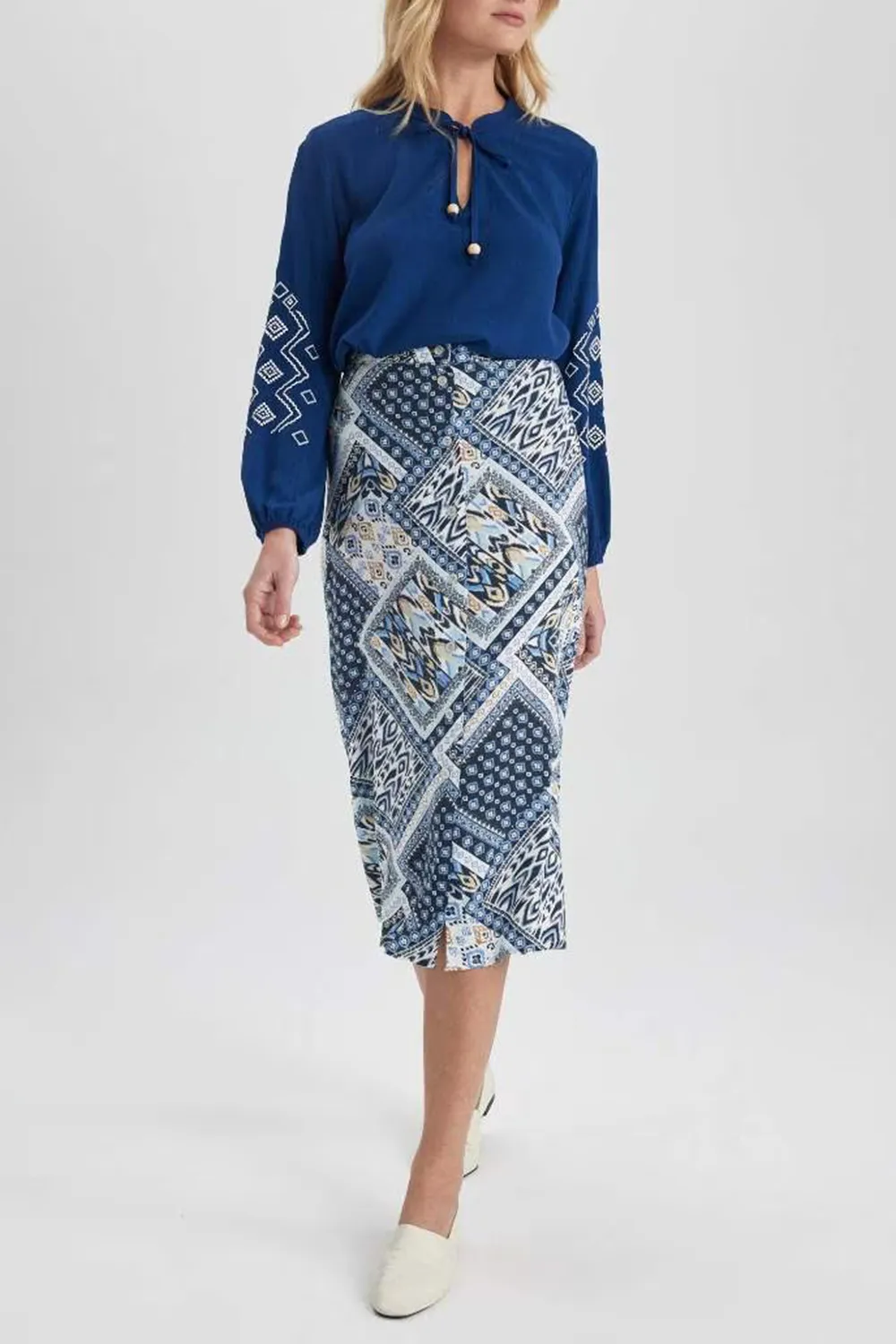 Traditional A Cut Midi Skirt