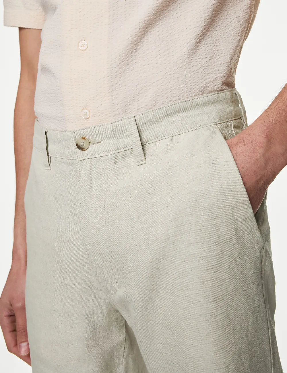 Linen Blend Chino Shorts