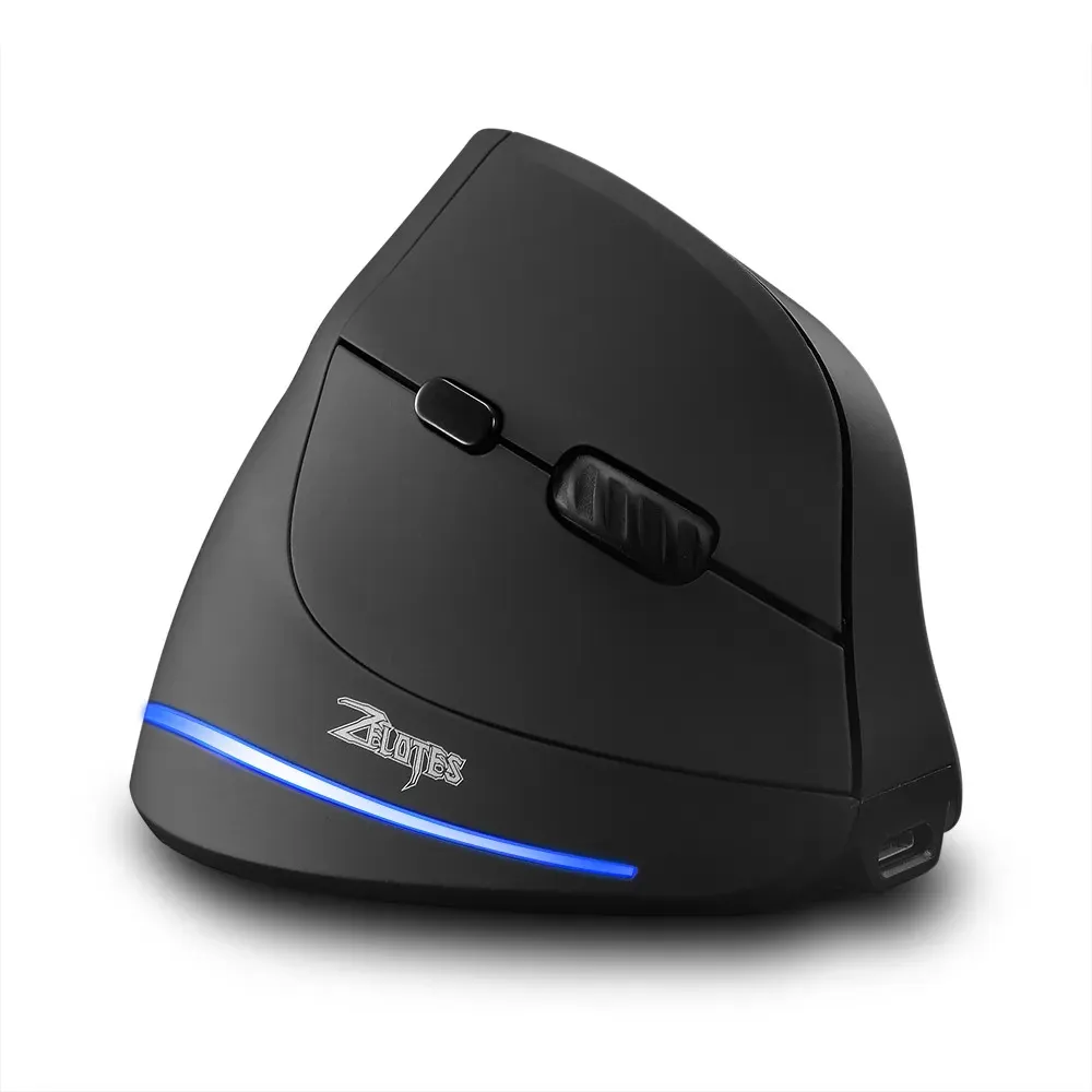 Zelotes F-35 2.4GHz Wireless Rechargeable 2400DPI Vertical Mouse Mice Low Noise Mouse Desktop Pc Gamer Laptop Silent Keys