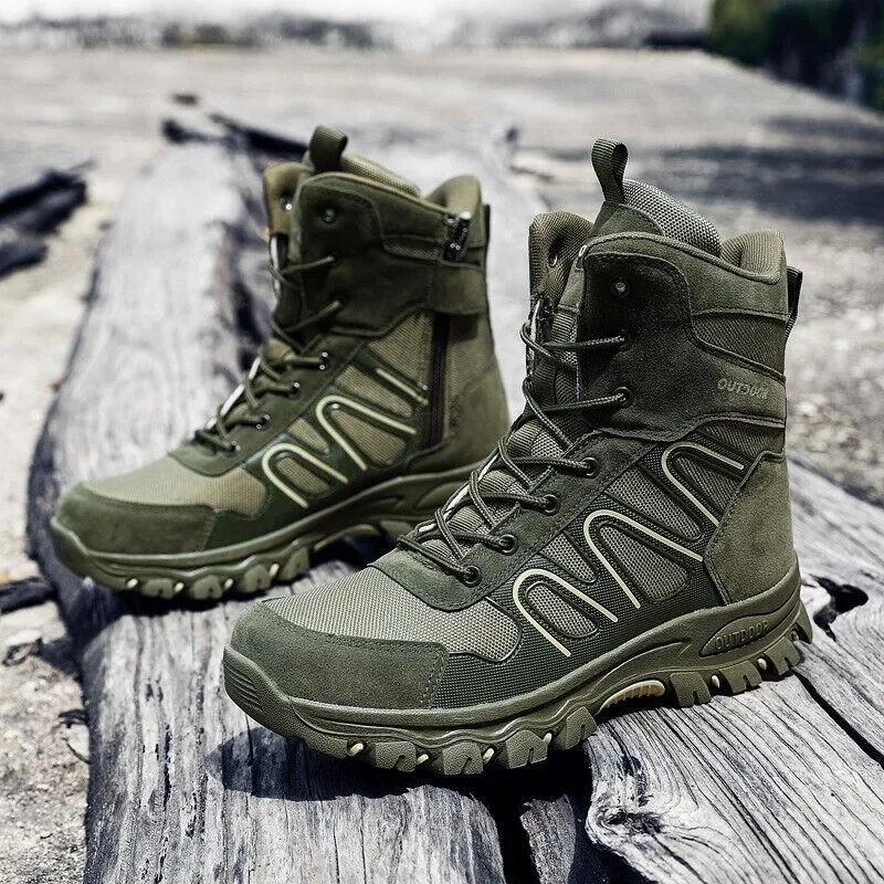 Men's Outdoor Tactical Hiking Boots Non-Slip Breathable Work Boots