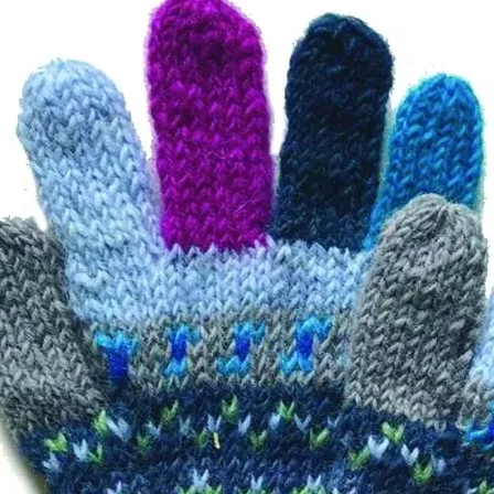 nordic knit wool gloves