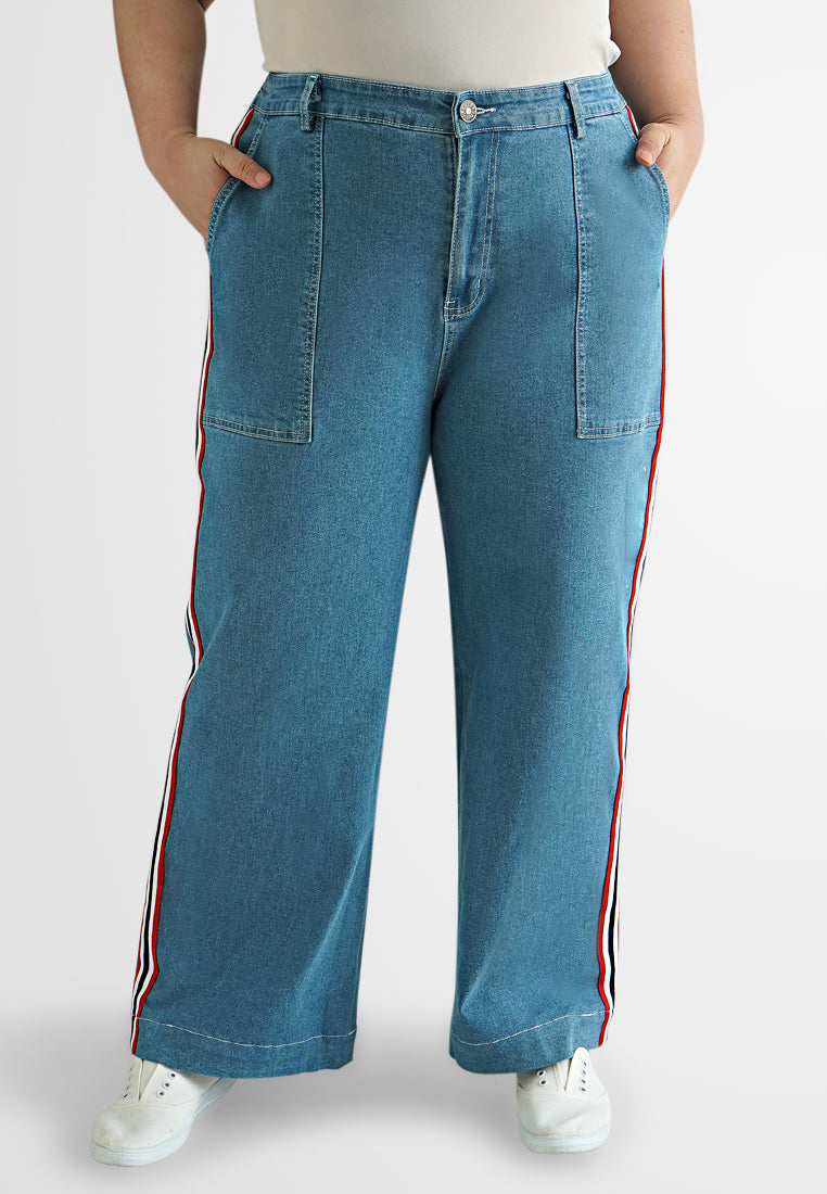 Sporty Stripe Denim Jeans