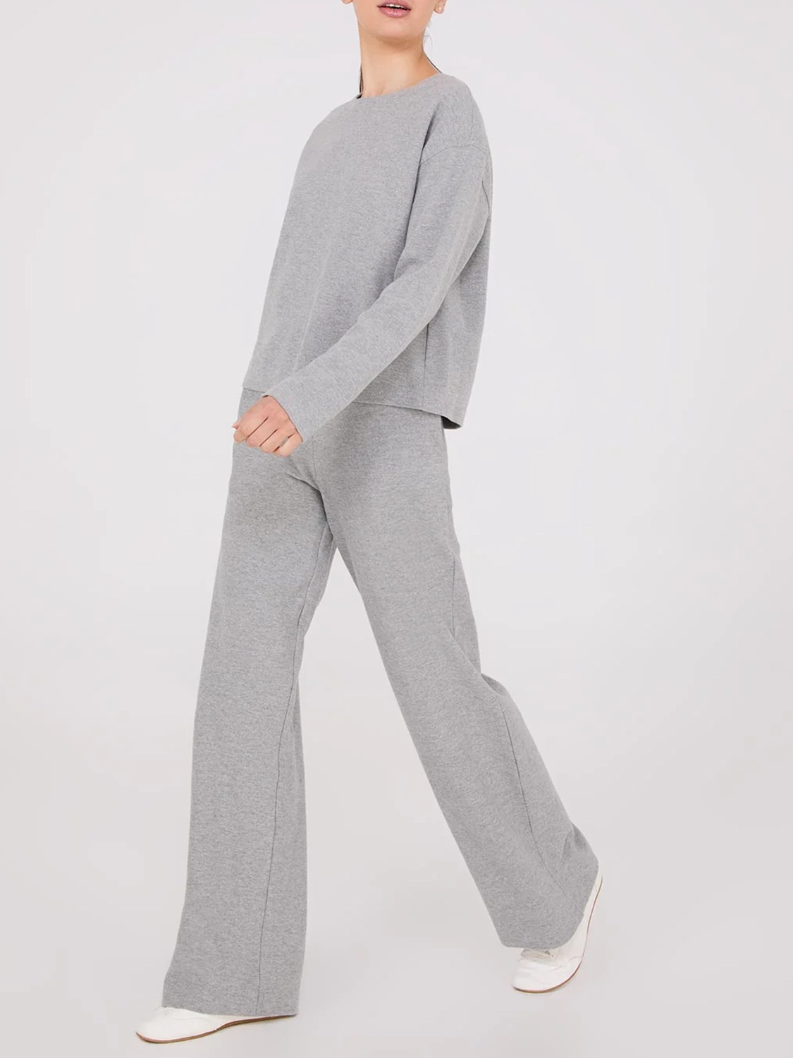 Melange Brushed Ribbed Pants