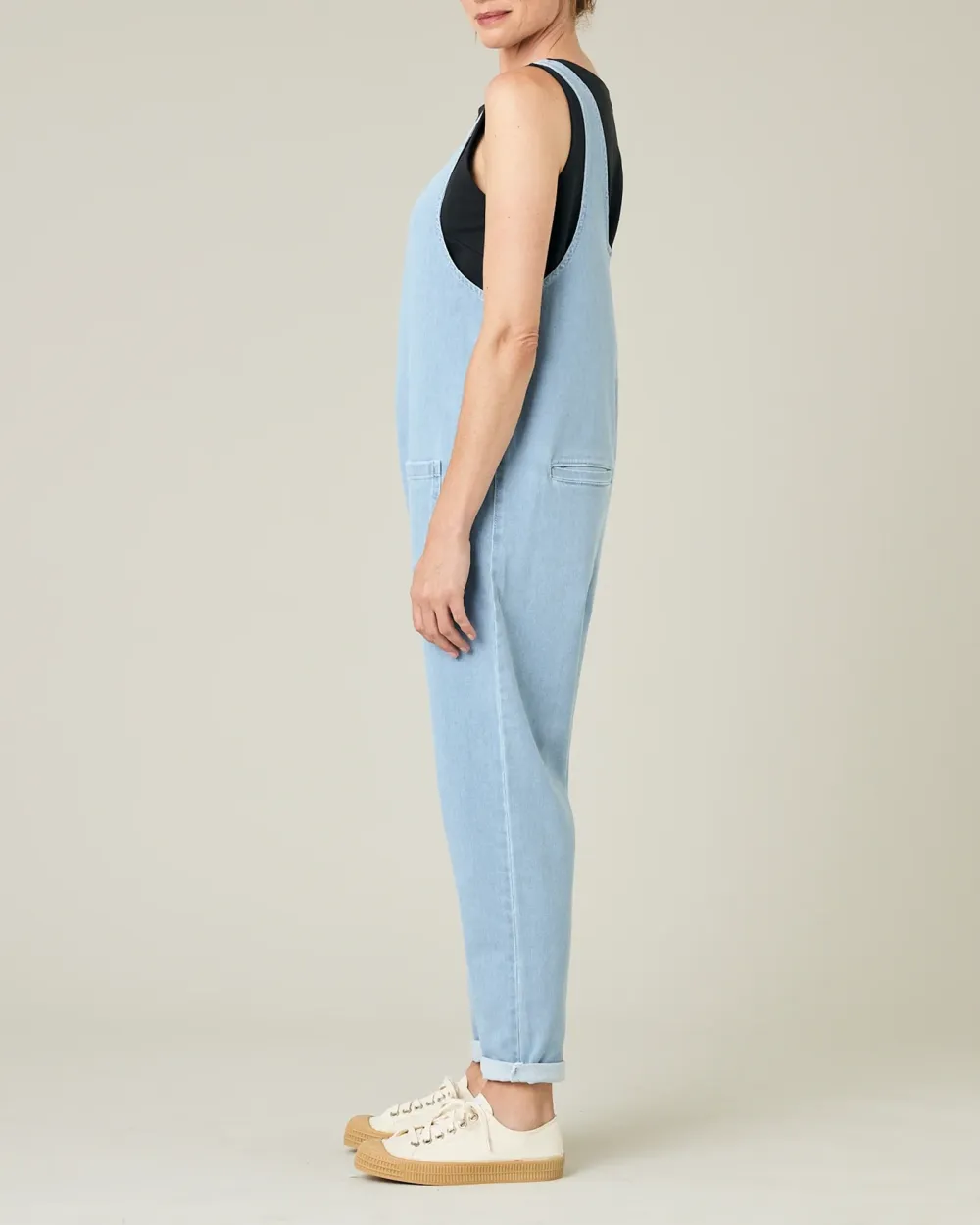 LIGHT BLUE DENIM JUMPSUIT