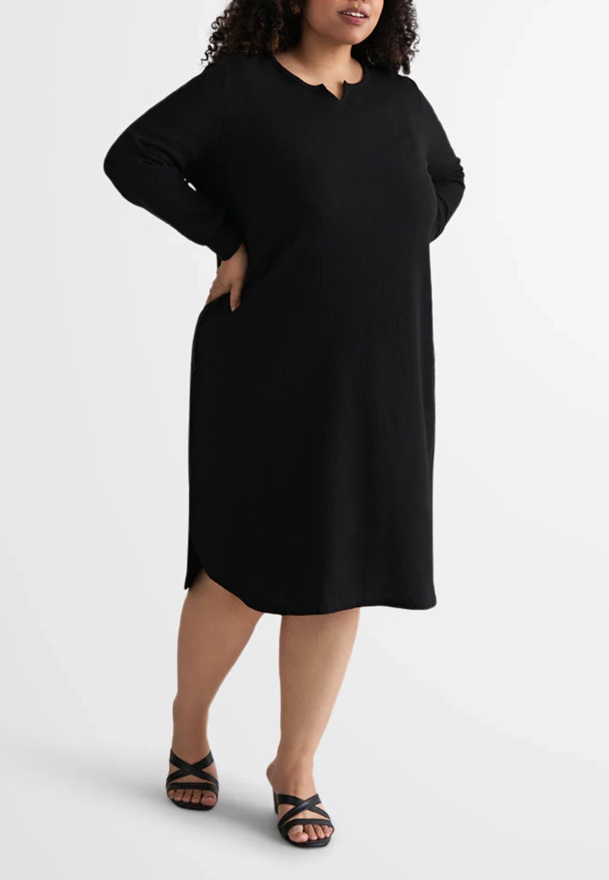 Willow Waffle Long Tunic Dress