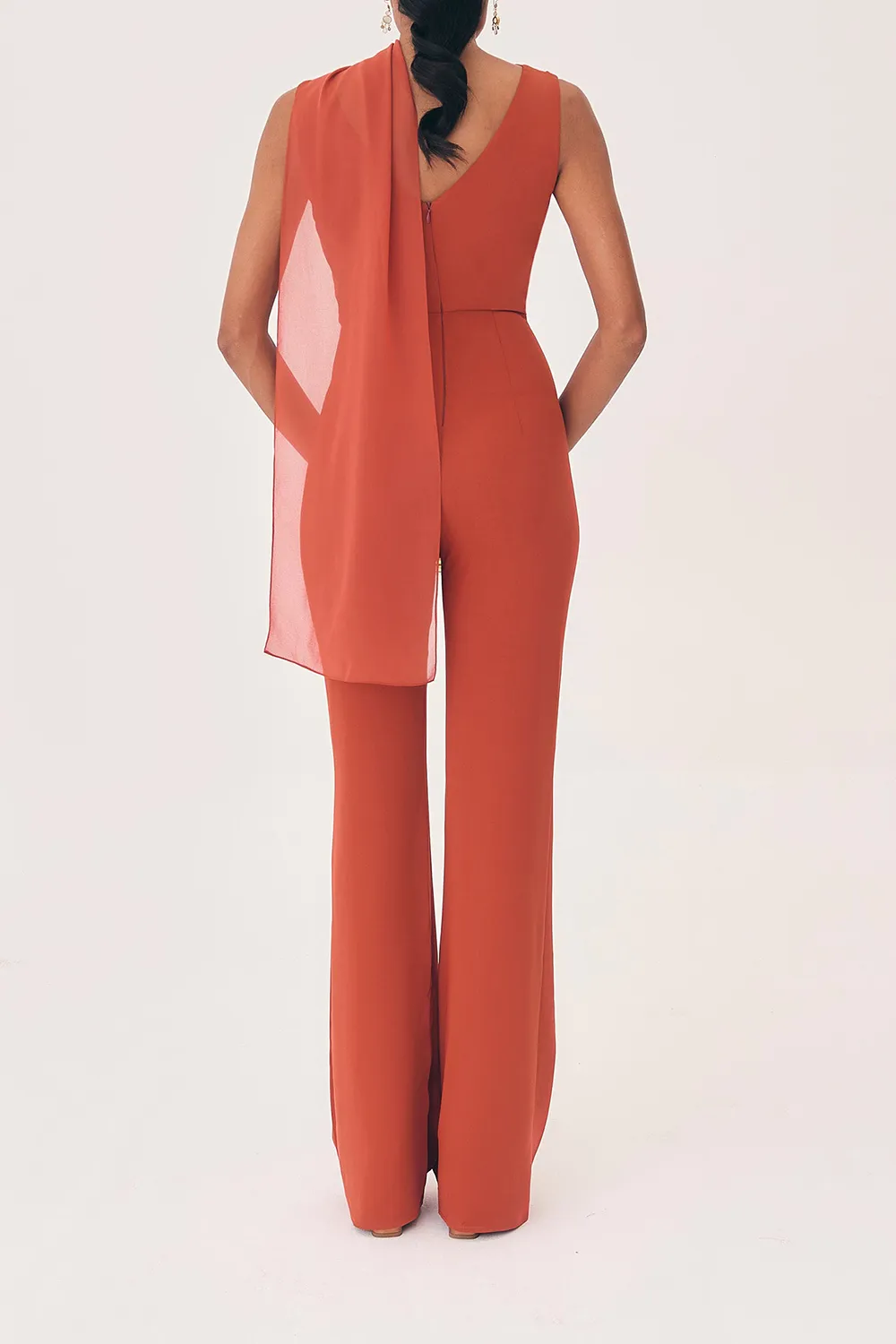 V-neck Rabat Jumpsuit