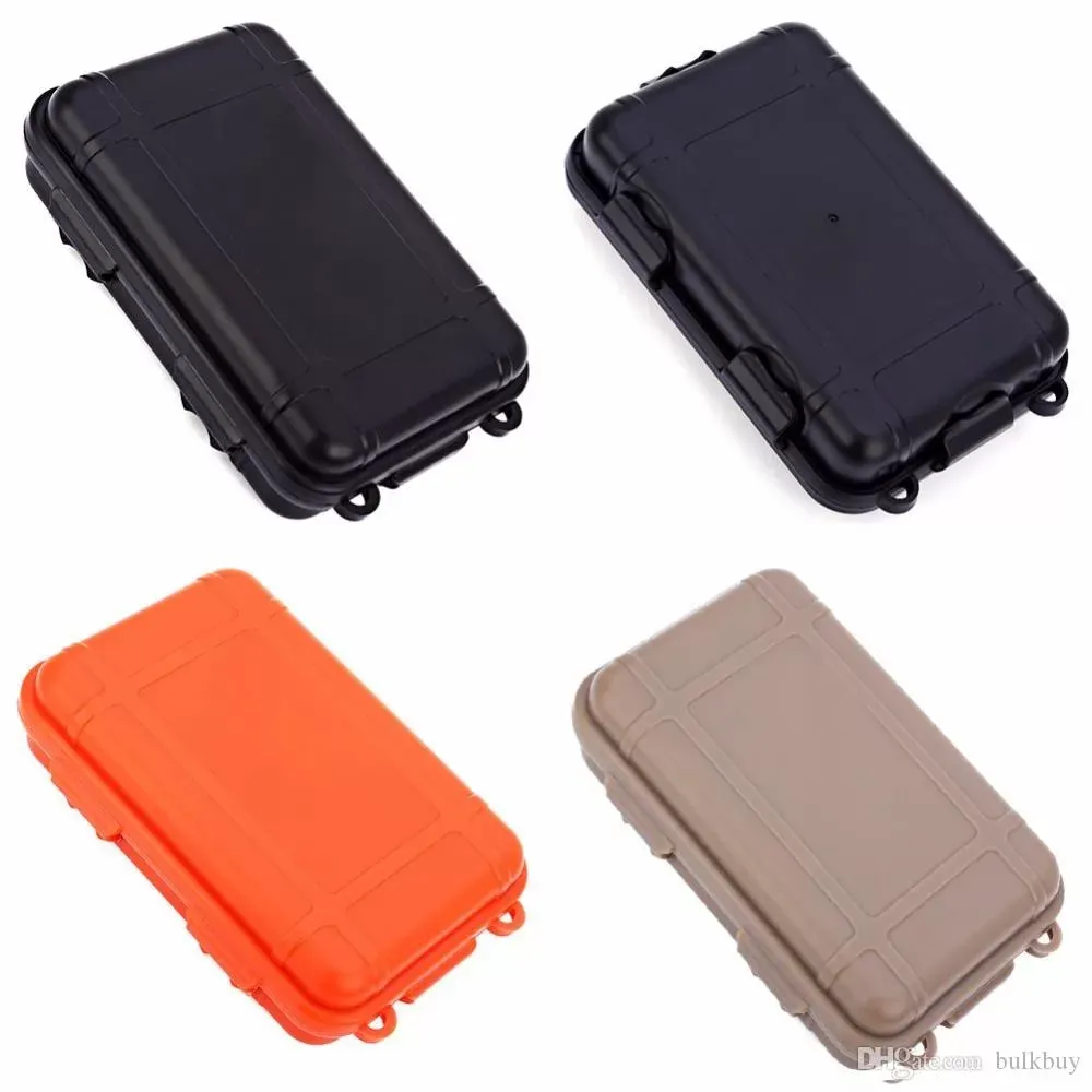 Outdoor EDC Shockproof Waterproof Survival Airtight Case Holder For Storage Matches Small Tools Travel Sealed Containers