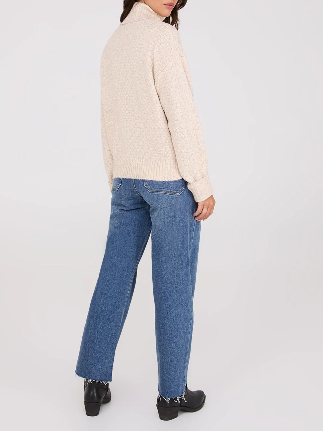 Melange Diamond Honeycomb Stitch Sweater