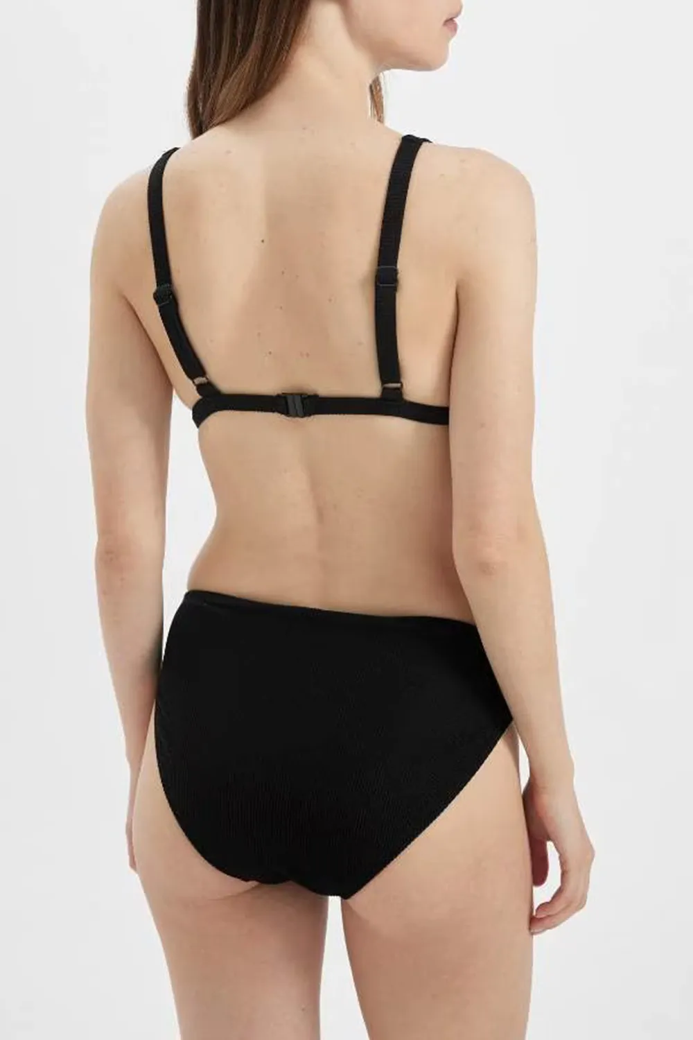 Regular Fit Square Buckle Bikini Bottom