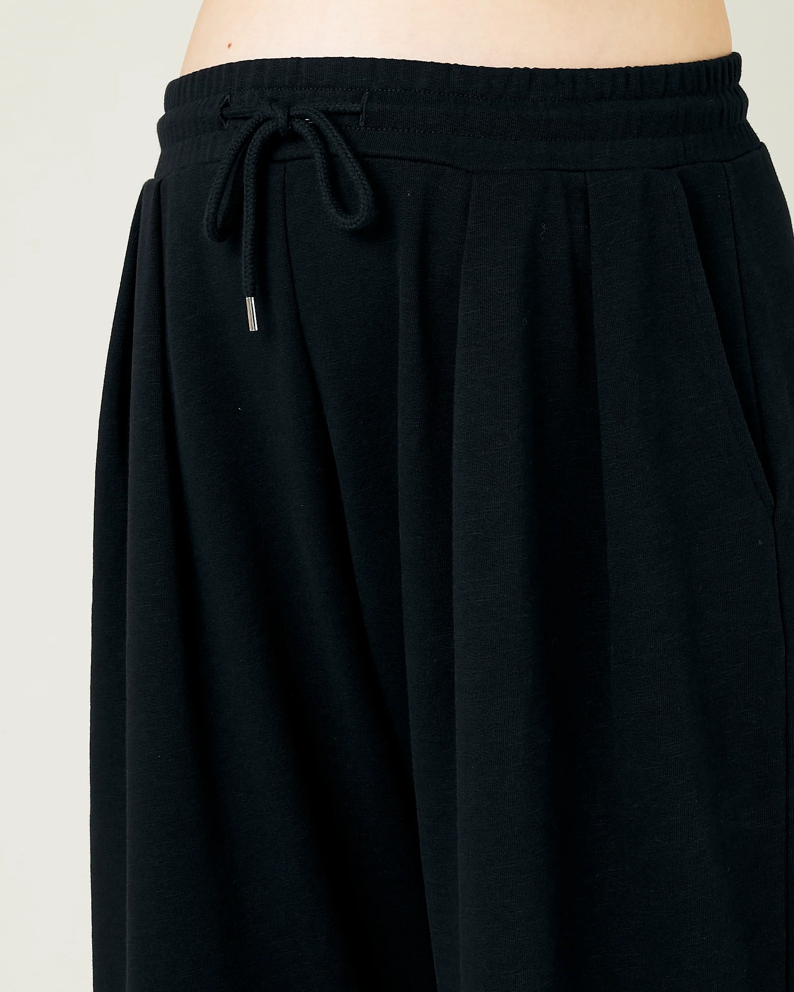 BLACK JERSEY TROUSERS