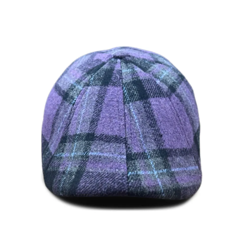 The Violet Rose Plaid Peaky Cap - Purple Plaid