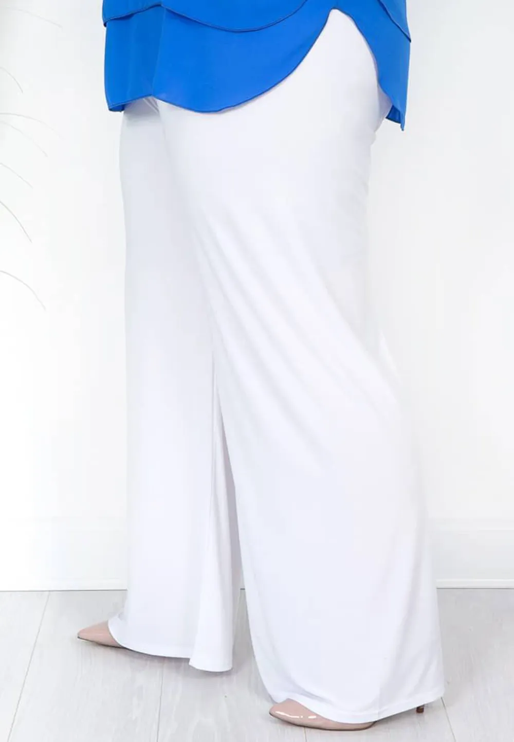 White Palazzo Trousers