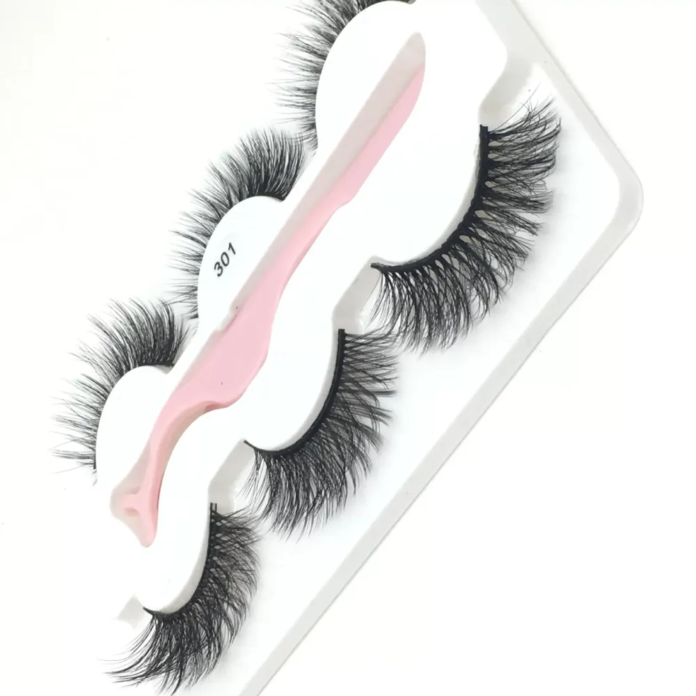 3 Pairs Fake 3d Mink Eyelashes Eye Lashes False Eyelashes Mink Lashes Eyelash Extension Eyelash Tweezer Applicator Makeup Tool