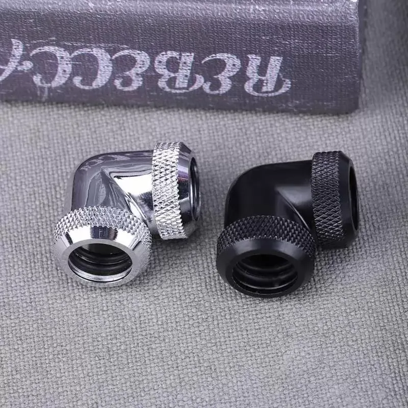 14mm OD G1/4 Inner Thread 90 Degree Tube Connector for PC Water Cooling