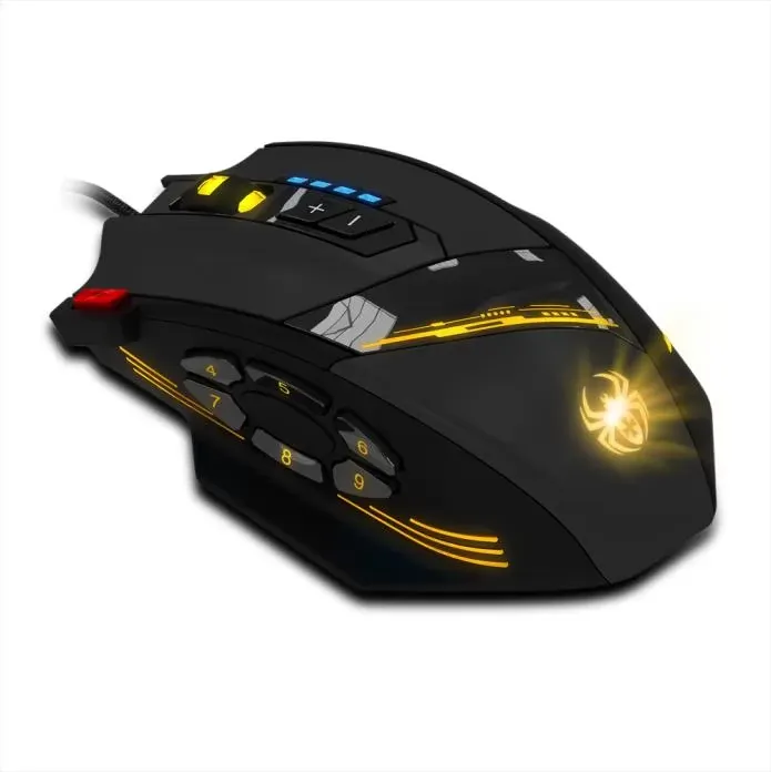 Zelotes C-12 Programmable Buttons LED Optical USB Custom Gaming Mouse Mice 8000 DPI Computer Table Ergonomic Silent For PC Laptop