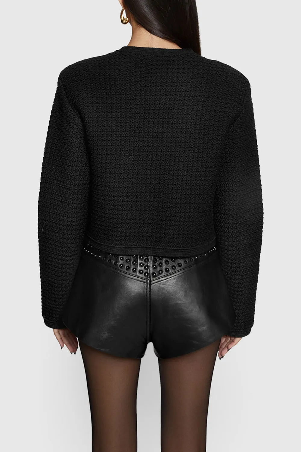 Black Wool Top