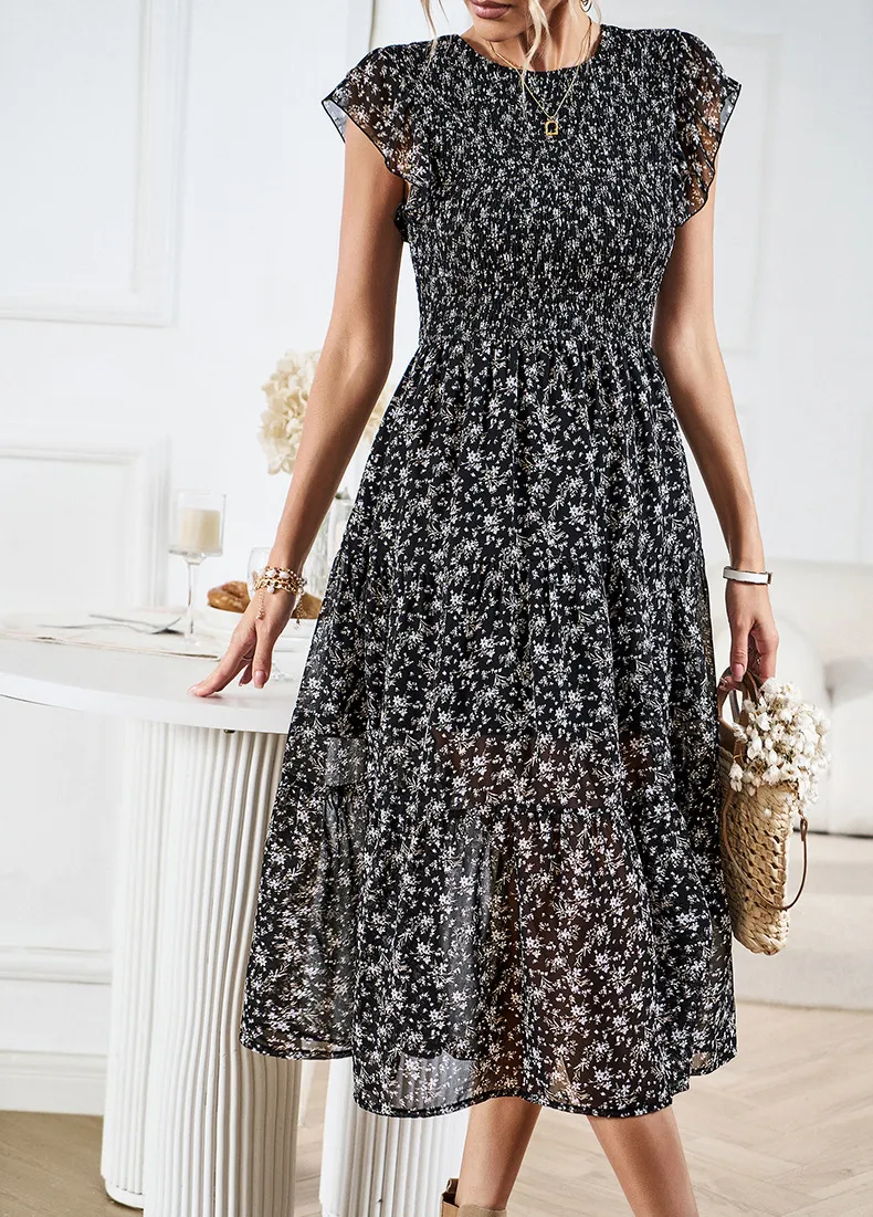 Women's Floral Temperament Dress