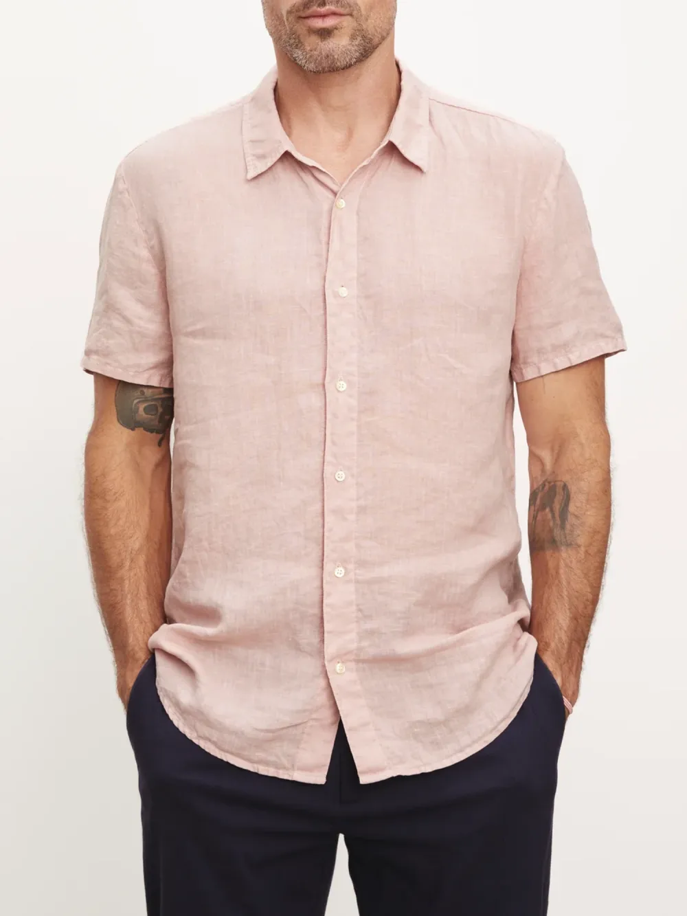 Daily Solid Short Sleeve Shirts