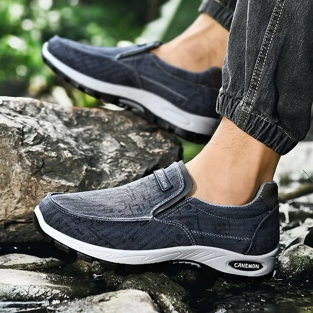 🔥Last Day Promotion 70% OFF 🎁 Men's Gray Slip-On Casual Outdoor Shoes - Breathable Non-Slip Lightweight Footwear