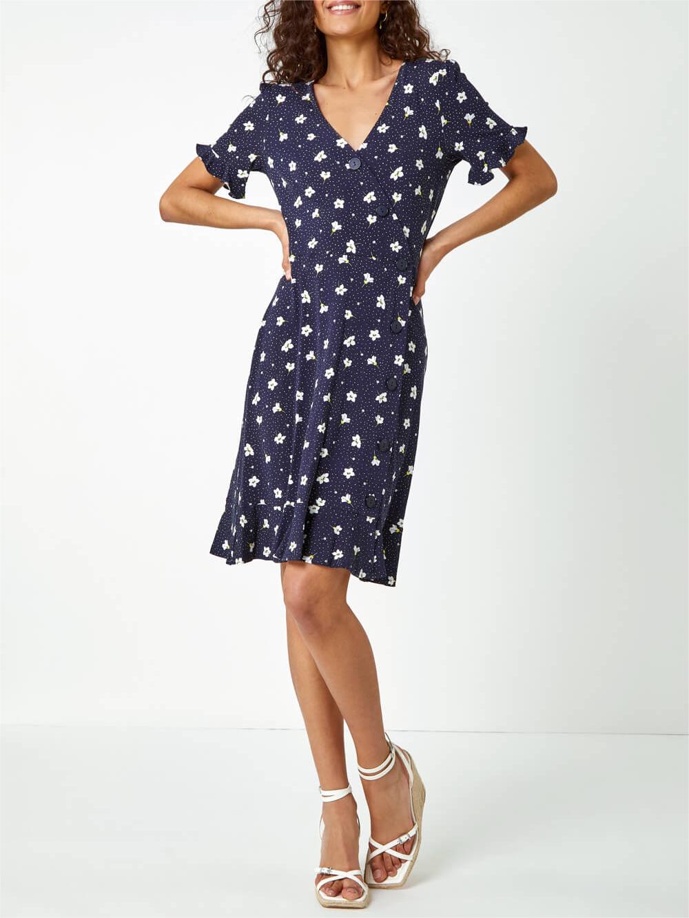 Comfortable resort print dress