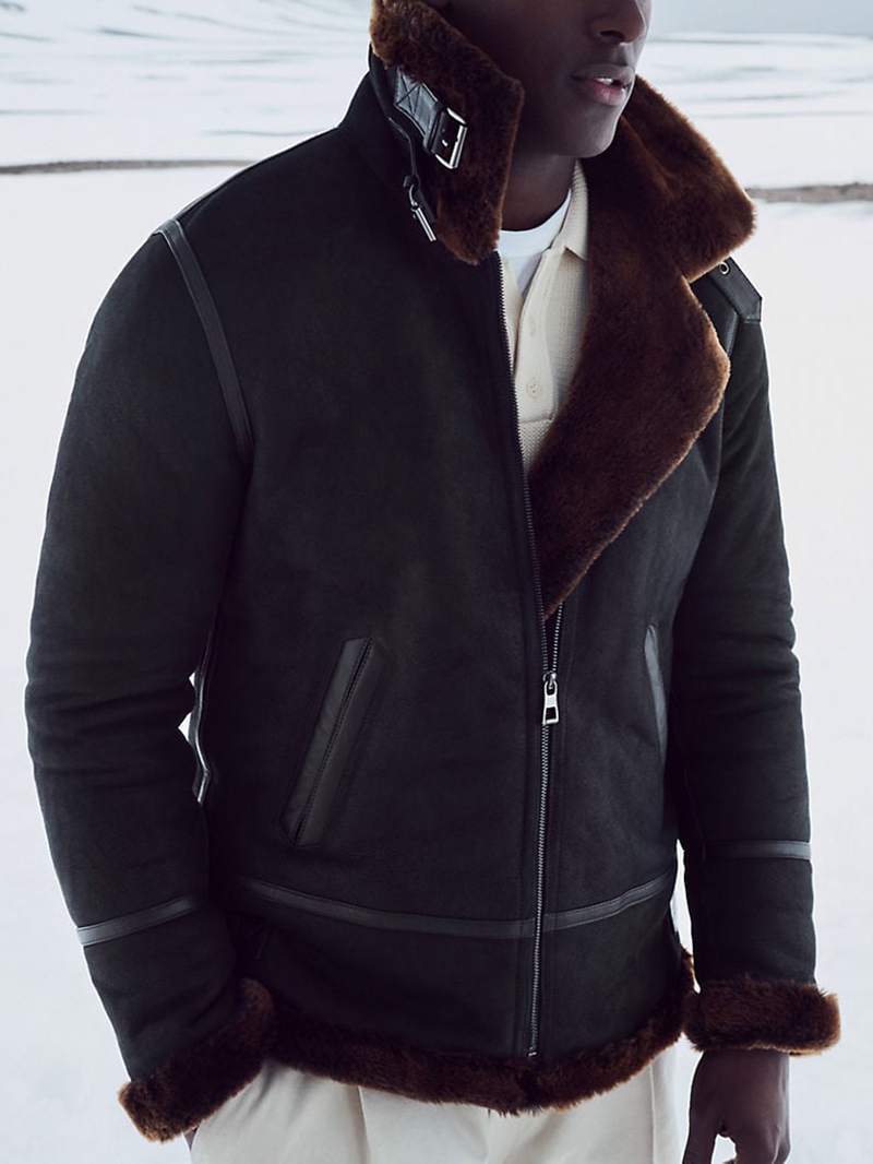 Men's Sheepskin B-3 Bomber Jacket