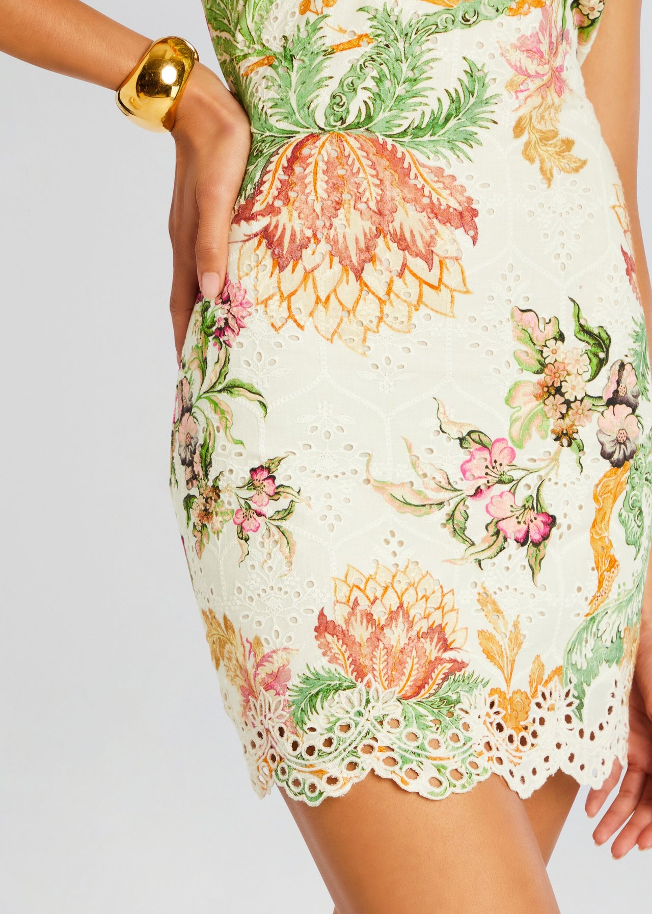 Pahi Short Dress - Off White Floral