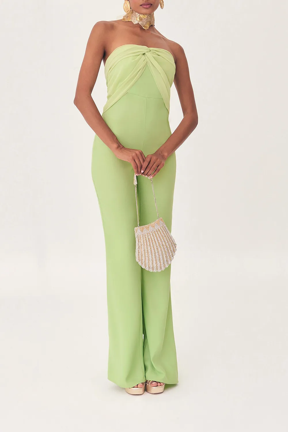 Solid Color with Tulle Romeo Jumpsuit