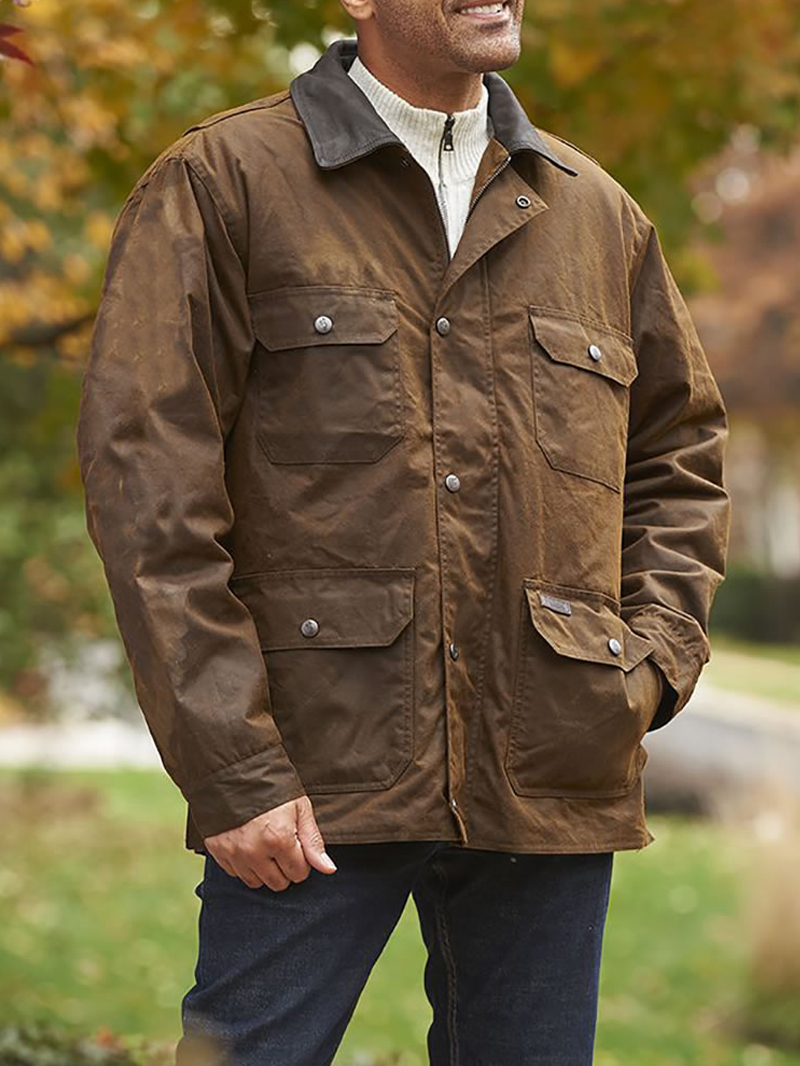 Men's Casual Oversized Outdoor Hiking Multi-Pocket Jacket Coat