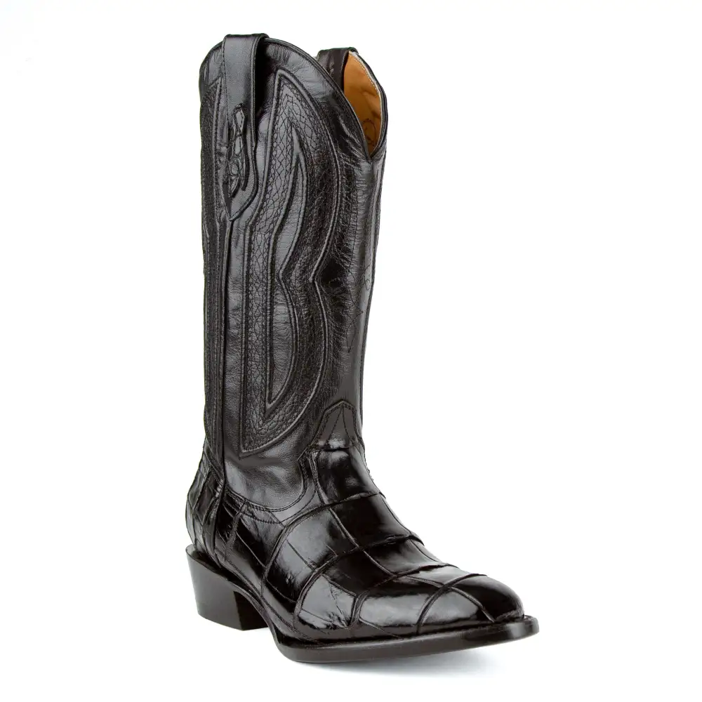 Men's  Stallion Alligator Belly Boots Handcrafted Black