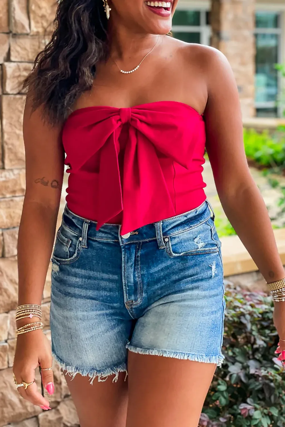 Sexy red tube top