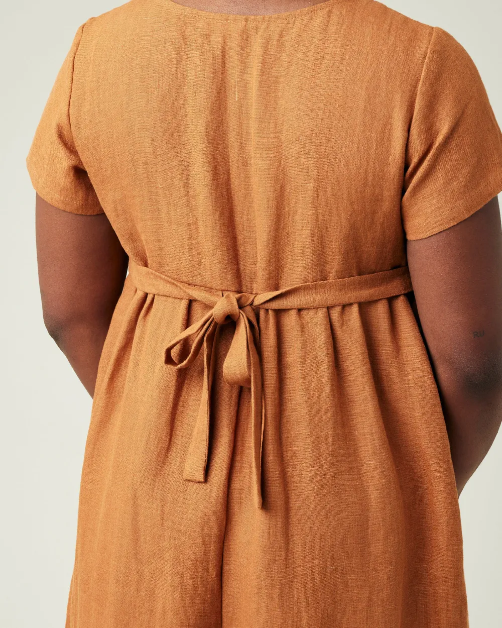 RUST LINEN JUMPSUIT