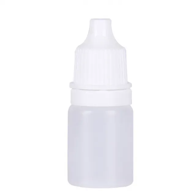 100Pcs/Lot 5ml Eyes Drop Refillable Bottle Empty Plastic Squeezable Dropper Bottles Eye Liquid Dropper Sample Colorful Cap