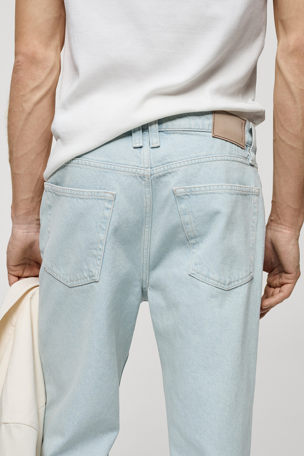 Relaxed-fit washed-effect jeans