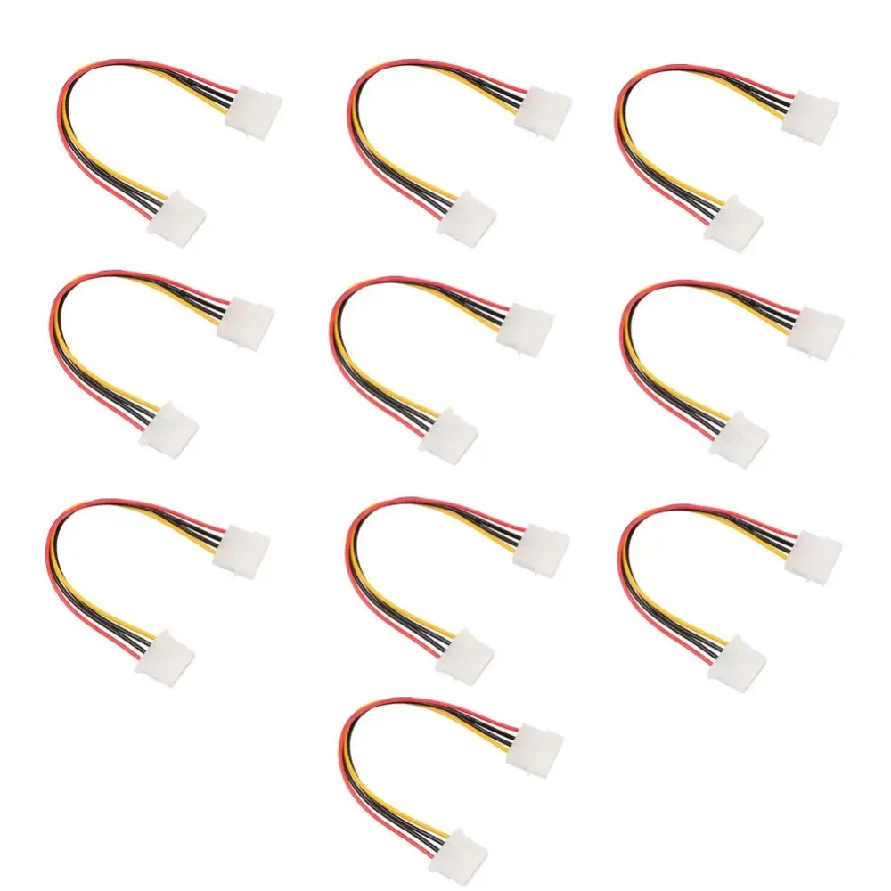 10pcs IDE 4-Pin Male to IDE 4-Pin Female Extension Power Cable 18cm,IDE power extension cable