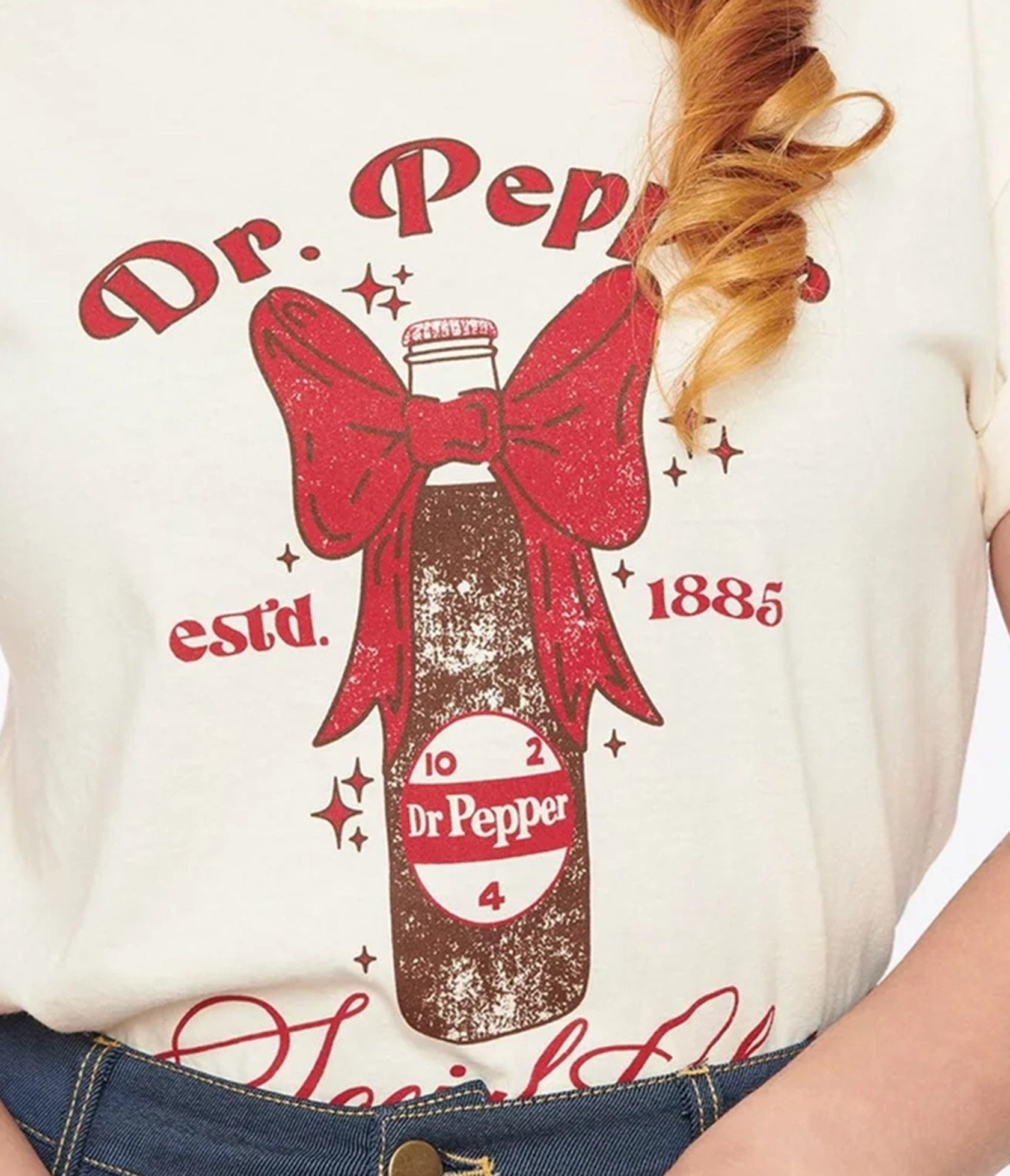 Vintage Style Dr Pepper Social Club Fitted Graphic Tee