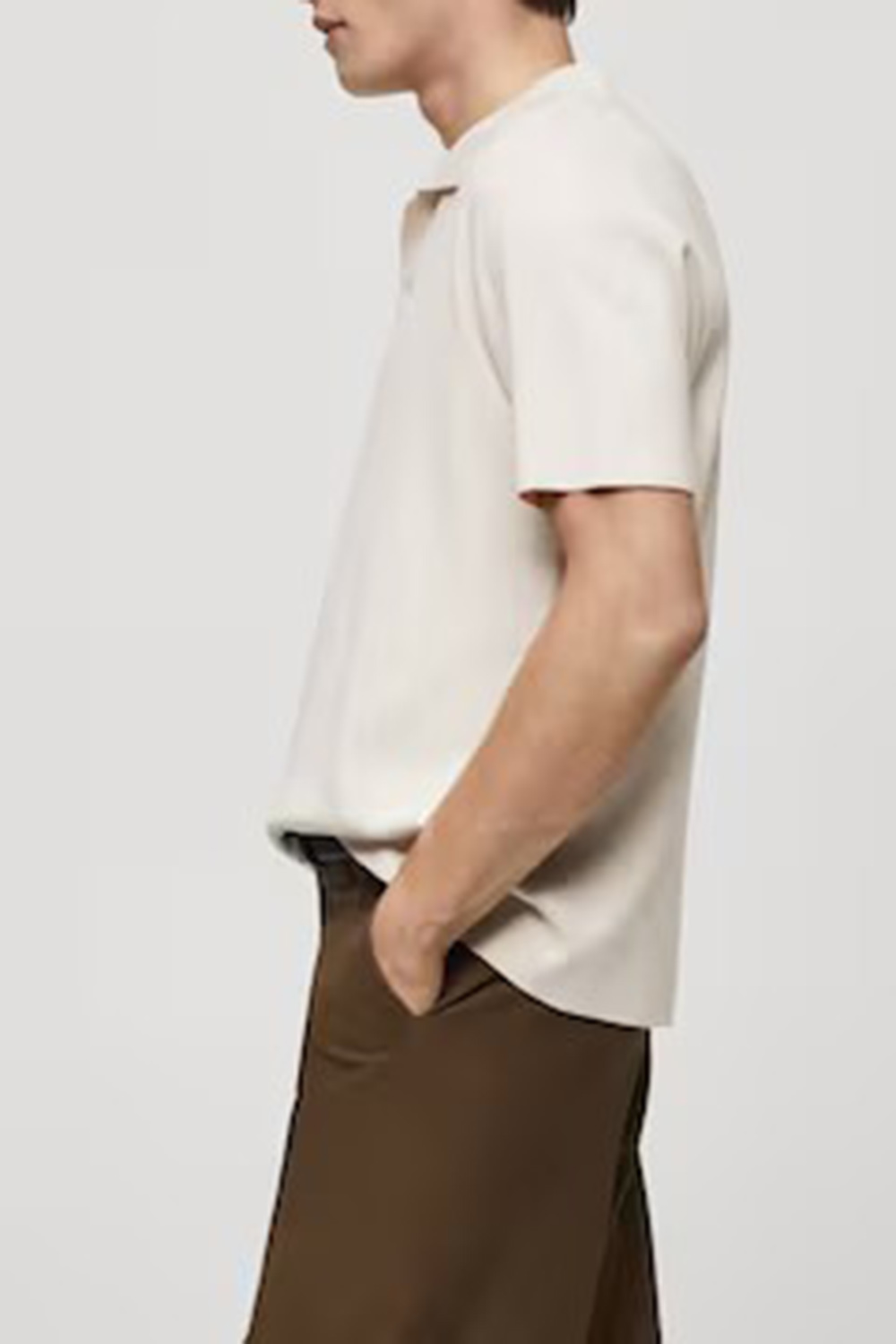 Fine-knit cotton polo shirt