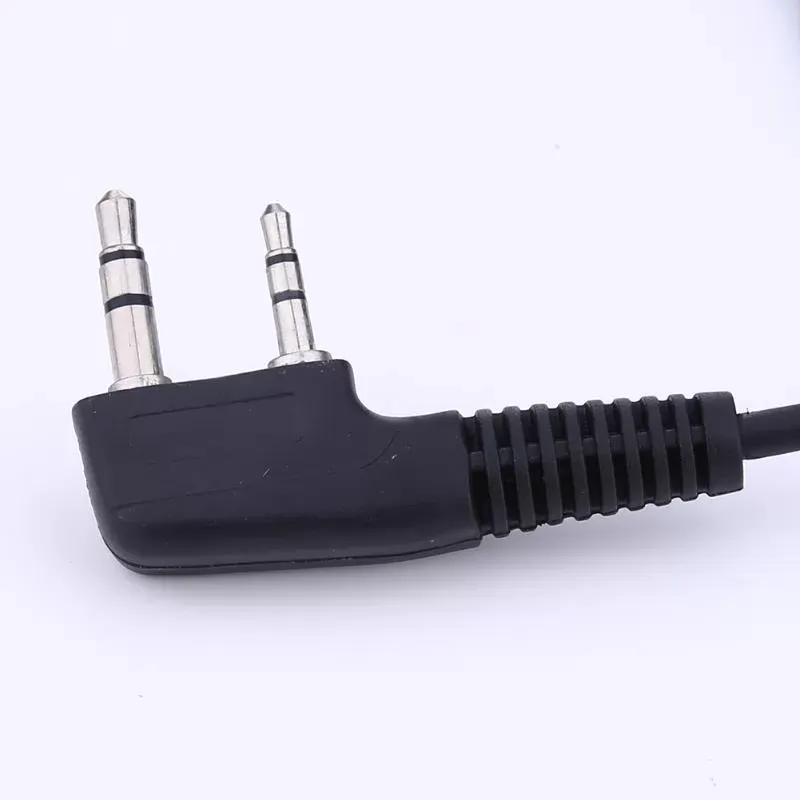 1m 2 PIN Earpiece Headset PTT with Microphone Walkie Talkie Ear Hook Interphone Earphone Earpiece for BAOFENG UV5R/KENWOOD/HYT