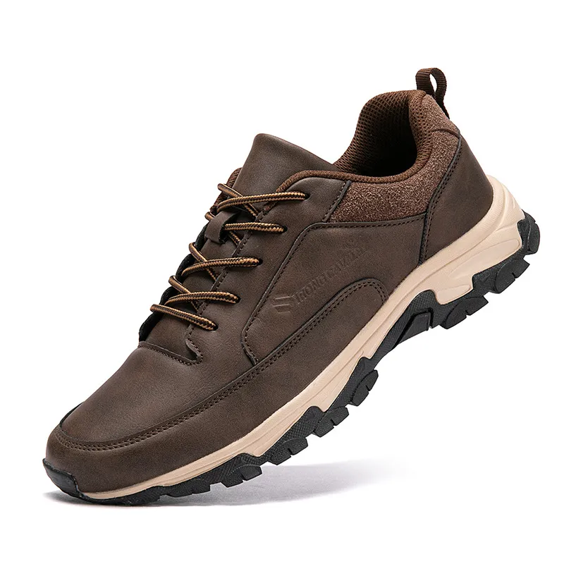 Men's shoes leather waterproof sneakers