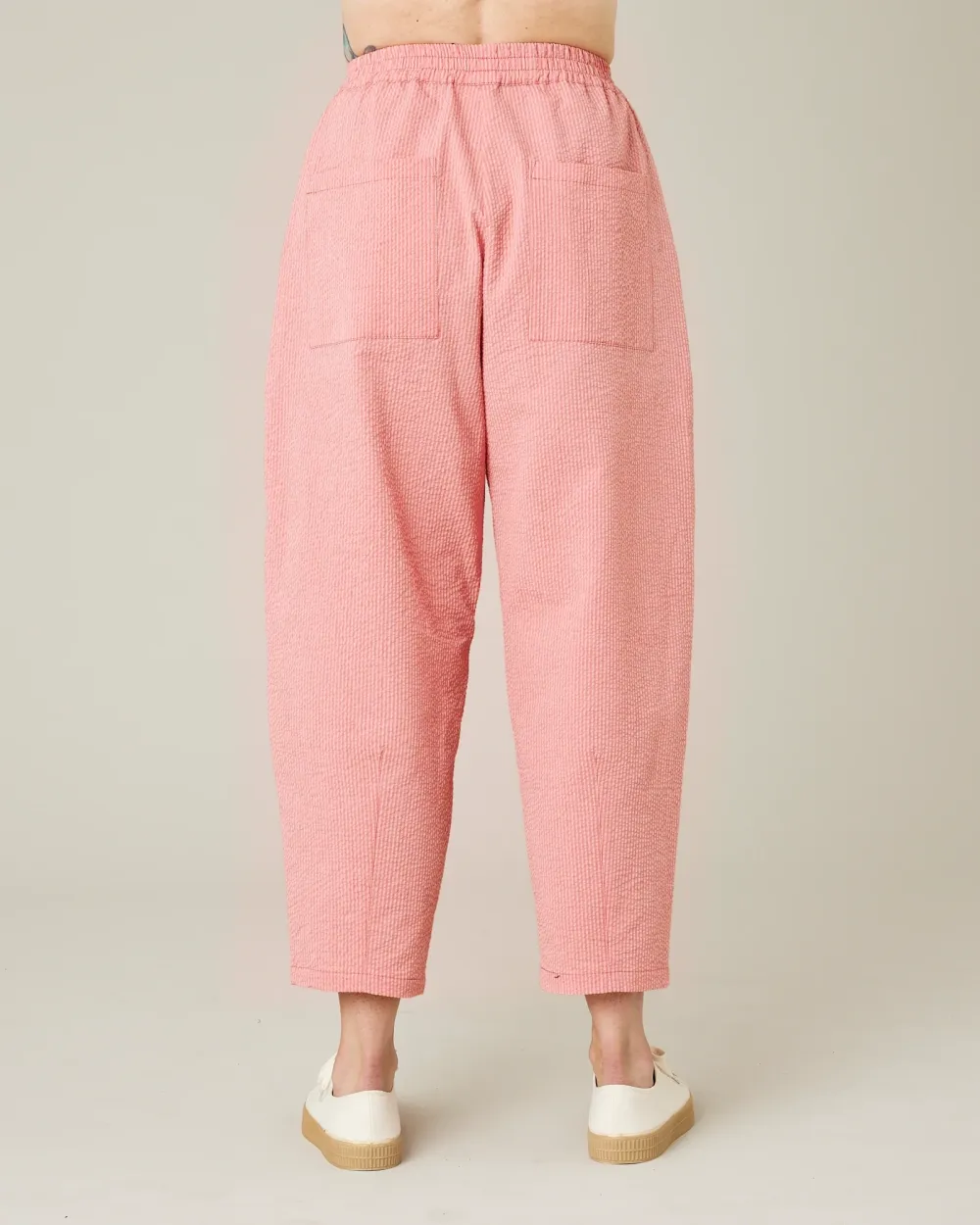 CORAL SEERSUCKER TROUSERS