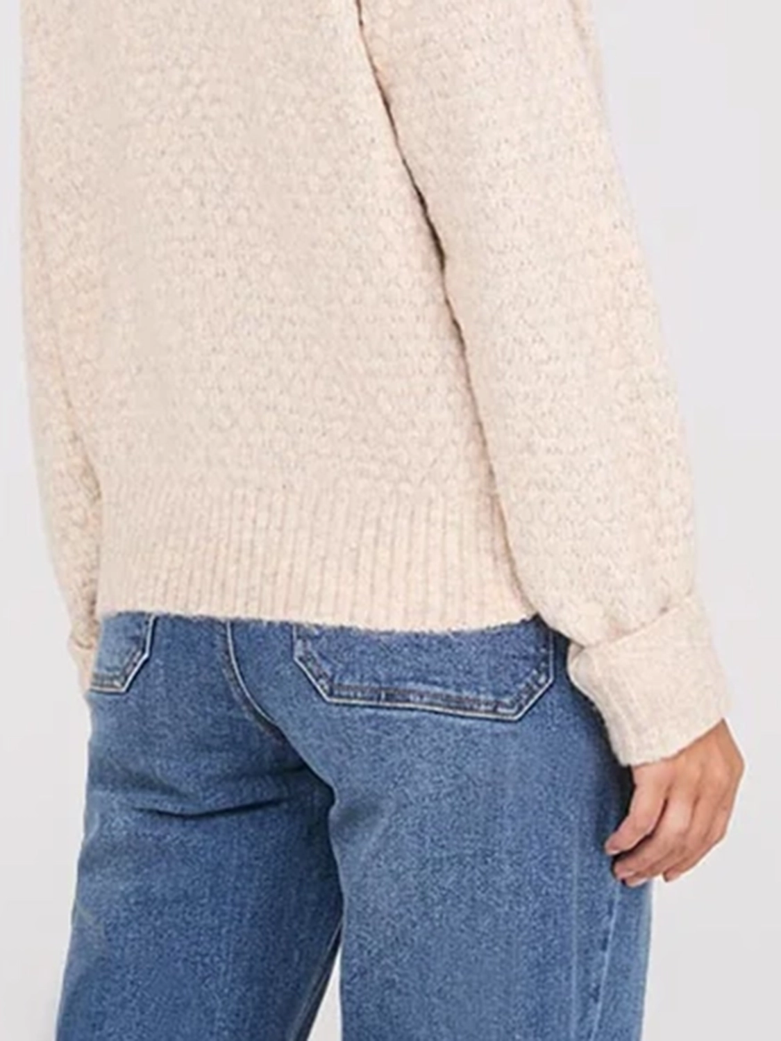 Melange Diamond Honeycomb Stitch Sweater