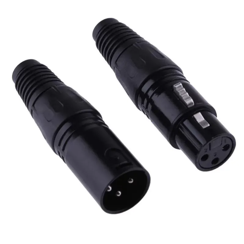 1 Pair XLR 3 Pin Female Jack/Male Plug Speaker Terminal Audio Microphone Audio Connector High Quality for Speaker DVD