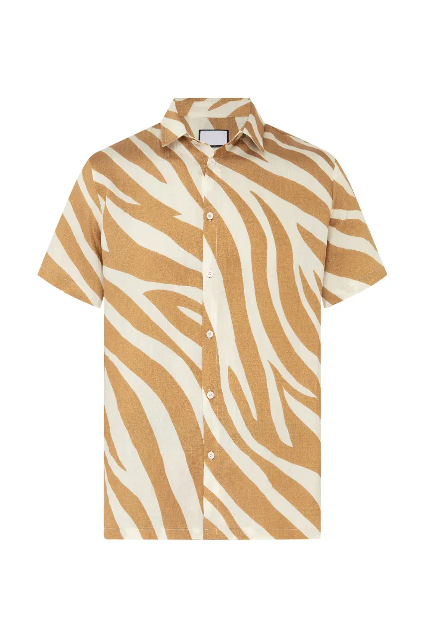 ZEBRA PRINT YELLOW ABE SHIRT