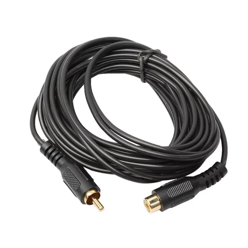 Single Phono Extension Cable Lead - RCA Male to Female Plug to Socket