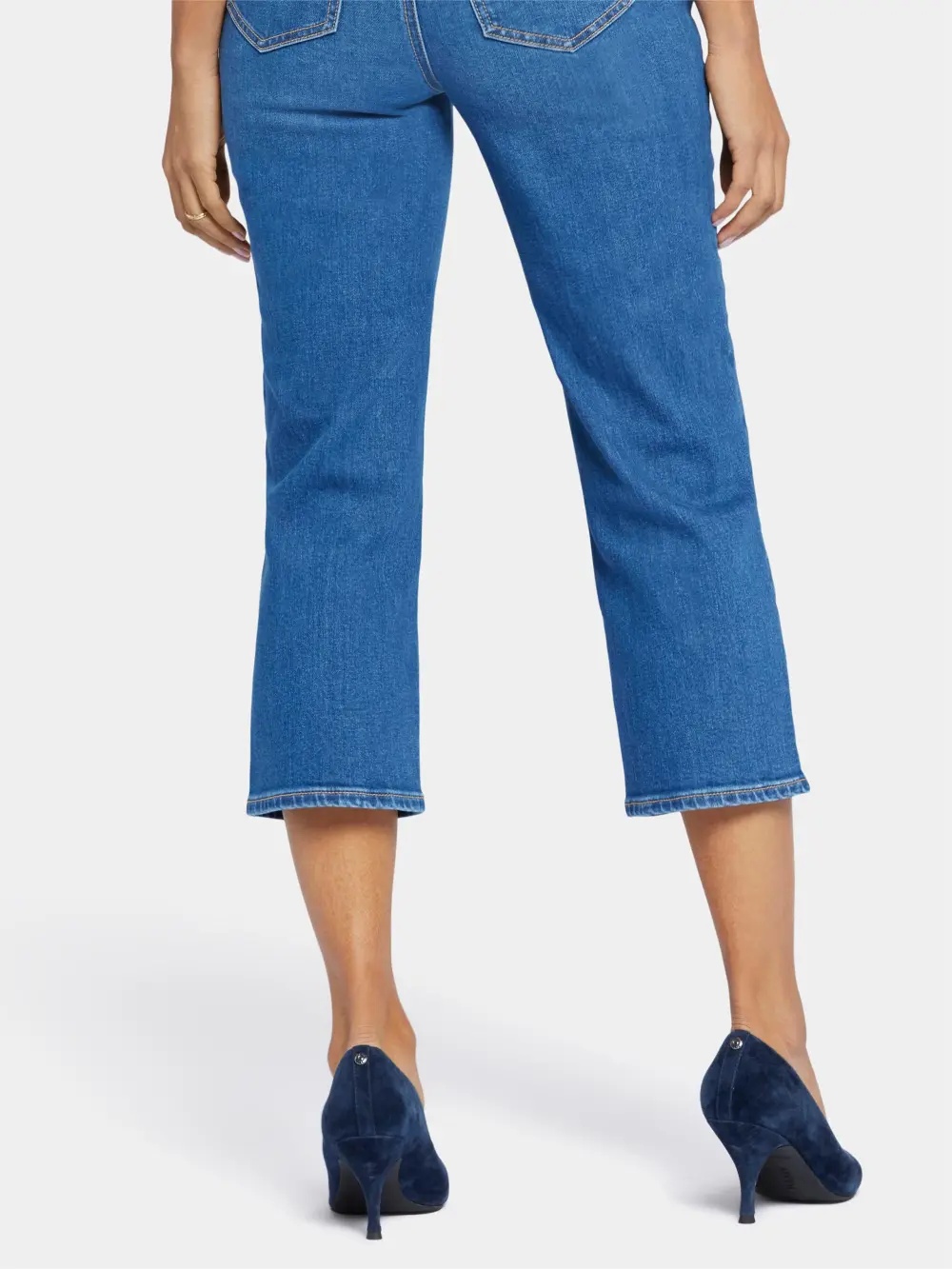 High Waist Relaxed Capri Jeans