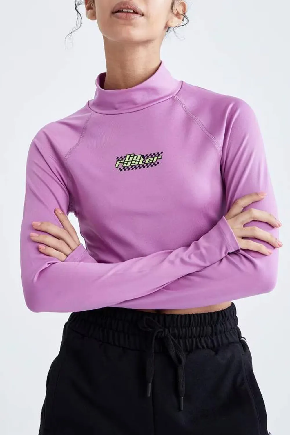 Slim Fit Long Sleeve Crop Top