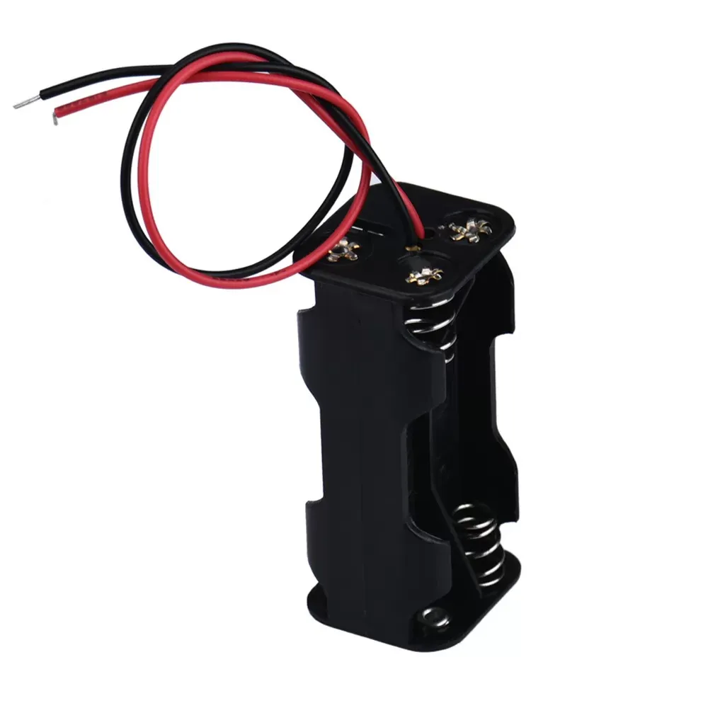 2-slot 4 x AAA Battery Back To Back Holder Case Box With Wire Leads Futural Digital DIY Accessories