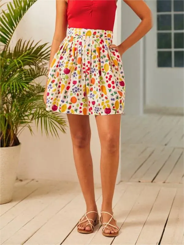 Vintage Fruit Printed Skirts